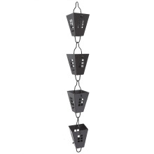 2PiÚces Pluie Pour Jardin En Aluminium Noir Résistant