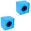 2Pièces Support Logo Micro Bleu Compact ABS Pour Microphone Interview 3
