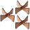 3Pièces Support Amovible Tongue Drum Sol Bois Clair Résistant 6