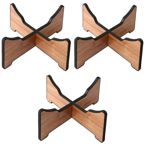 3Pièces Support Amovible Tongue Drum Sol Bois Clair Résistant 2