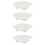 4Pcs White Ceramic Escargot Baking Pan Non-Slip Snail Cooking Plate 8