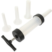 5Sets Handheld Sausage Stuffer Kitchen Tool White Manual Meat Filler