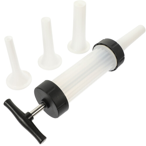5Sets Handheld Sausage Stuffer Kitchen Tool White Manual Meat Filler
