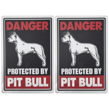 6Pcs Vintage Iron Dog Warning Signs Garden Prohibition Yard Decor