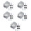 5Sets Weatherproof Outdoor Electrical Box Cover White Plastic Durable 7