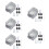 5Sets Weatherproof Outdoor Electrical Box Cover White Plastic Durable 11