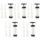 5Sets Handheld Sausage Stuffer Kitchen Tool White Manual Meat Filler 5