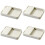 4Pcs Multi-Function White Pot Lid Rack Kitchen Spoon Rest Organizer 5