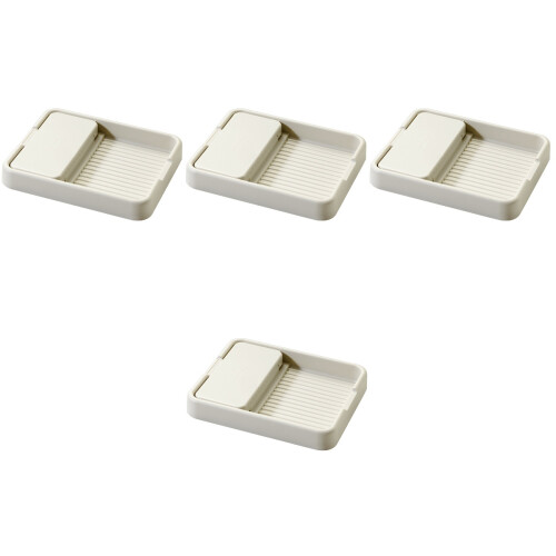 4Pcs Multi-Function White Pot Lid Rack Kitchen Spoon Rest Organizer 2