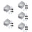 5Sets Weatherproof Outdoor Electrical Box Cover White Plastic Durable 10
