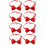 8Pcs Red Graduation Suit Bow Tie Adjustable Buckle Unisex Accessory 5