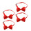 8Pcs Red Graduation Suit Bow Tie Adjustable Buckle Unisex Accessory 9