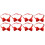 8Pcs Red Graduation Suit Bow Tie Adjustable Buckle Unisex Accessory 2