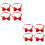8Pcs Red Graduation Suit Bow Tie Adjustable Buckle Unisex Accessory 6