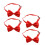 8Pcs Red Graduation Suit Bow Tie Adjustable Buckle Unisex Accessory 8