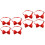 8Pcs Red Graduation Suit Bow Tie Adjustable Buckle Unisex Accessory 4