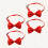 8Pcs Red Graduation Suit Bow Tie Adjustable Buckle Unisex Accessory 10