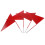 8Pcs Durable Red Flags with Iron Stick for Sports 3