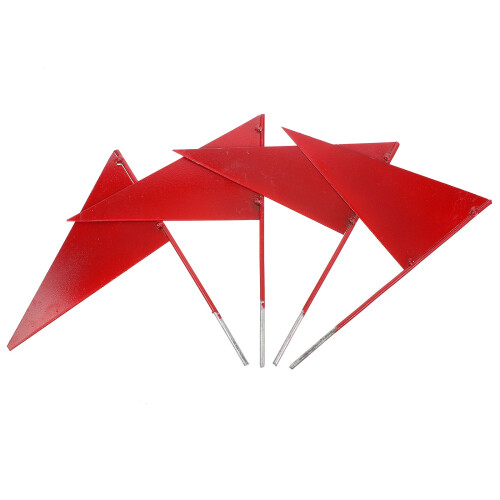 8Pcs Durable Red Flags with Iron Stick for Sports 2