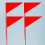 8Pcs Durable Red Flags with Iron Stick for Sports 11
