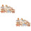 2Sets Wooden Stack Blocks for Kids Assorted Color Animal Blocks Toy 6