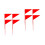 8Pcs Durable Red Flags with Iron Stick for Sports 6