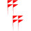 8Pcs Durable Red Flags with Iron Stick for Sports 9