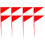 8Pcs Durable Red Flags with Iron Stick for Sports 4