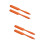 4Pcs Durable Orange Silicone Spatulas Heat Resistant Kitchen Tools 7
