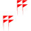 8Pcs Durable Red Flags with Iron Stick for Sports 5