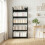 Homcom (Black) HOMCOM Bookcase Anti-Slip Design 5-Tier 9