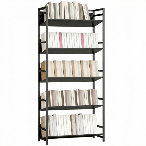 Homcom (Black) HOMCOM Bookcase Anti-Slip Design 5-Tier 1