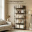 Homcom (Brown) HOMCOM Bookcase Anti-Slip Design 5-Tier 5