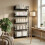Homcom (Black) HOMCOM Bookcase Anti-Slip Design 5-Tier 8