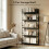 Homcom (Black) HOMCOM Bookcase Anti-Slip Design 5-Tier 5