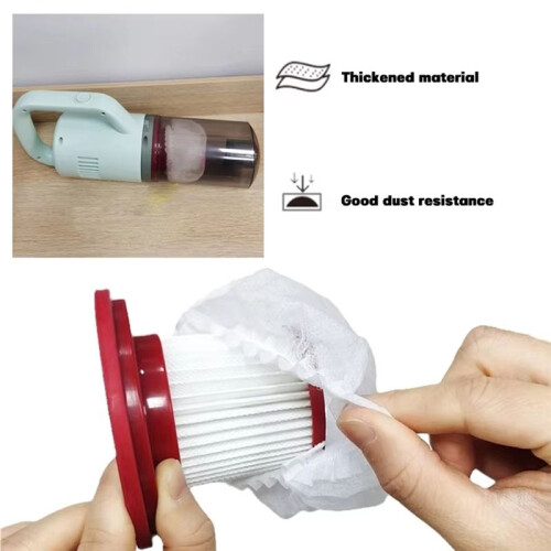 100PCS Disposable Vacuum Cleaner Dust Filter Covers, Mesh Net Dust Collection Protective Covers for Vacuum 1