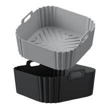 2PCS Silicone Air Fryer Liners for Air Fryer Pro XL AF141 AF140 AF181 Square Air Fryer Liners Reusable Basket C