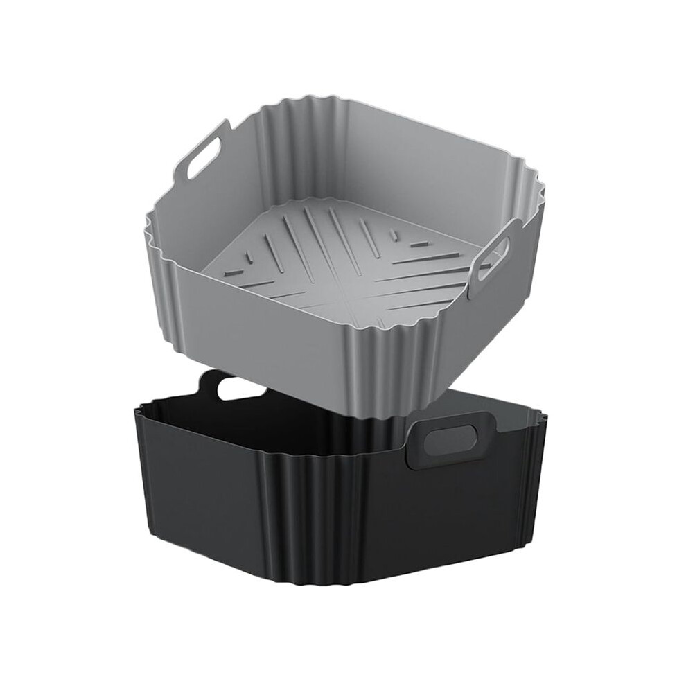 Tauoh 2Pcs Silicone Air Fryer Liners For Air Fryer Pro Xl Af141 Af140 Af181 Square Air Fryer Liners Reusable Basket C