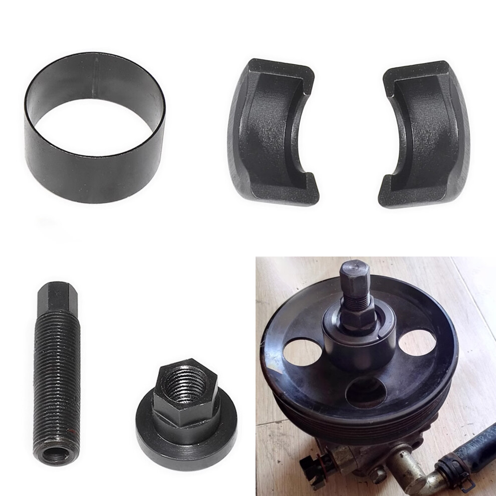 14Pcs Pulley Puller Installer Kit For Auto Power Steering & Alternator, Steel, Black 4681388003850