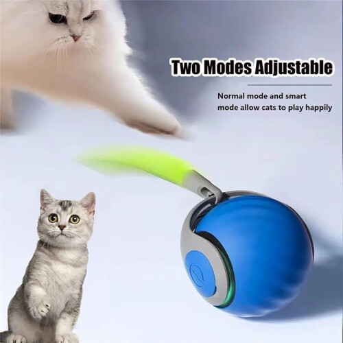 New-Generation Interactive Cat Toy Indoor  Interactive Cat Toy  Automatic Moving Cat Toy  with Tail Orange 1