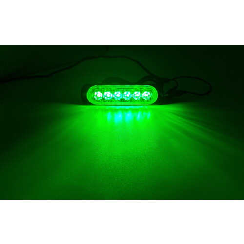 Stroboscooplamp 6 LED 12V-24V, groen 1