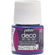 Tinta acrílica - Pébéo - P.BO Déco - Marinho fosco - 45ml - Acabamento fosco