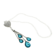 2Pièces Accessoires Suspendus Miroir Bleu Décoration Raffinée