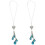 2Pièces Accessoires Suspendus Miroir Bleu Décoration Raffinée 3
