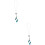 2Pièces Accessoires Suspendus Miroir Bleu Décoration Raffinée 8