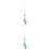 2Pièces Accessoires Suspendus Miroir Bleu Décoration Raffinée 6