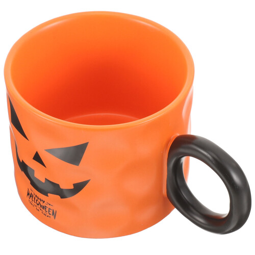 2Pièces Mug Céramique Orange Forme Pour Usage 2