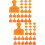 200Pièces Signes D'identification Orange Pour 7