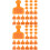 200Pièces Signes D'identification Orange Pour 5