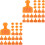 200Pièces Signes D'identification Orange Pour 3